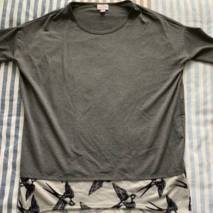 XXS EUC LuLaRoe Colorblock Irma Tunic